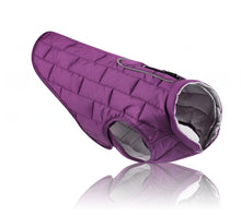 Load image into Gallery viewer, Reversible Waterproof Dog Jacket with Reflective Trim