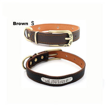 Load image into Gallery viewer, Customizable Genuine Leather Dog Collars For Small Pets