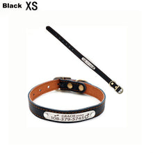 Load image into Gallery viewer, Customizable Genuine Leather Dog Collars For Small Pets