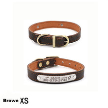 Load image into Gallery viewer, Customizable Genuine Leather Dog Collars For Small Pets