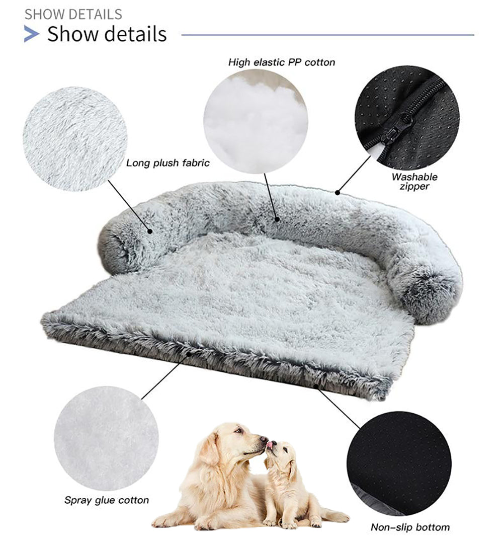 "Couch Defender" Calming Dog Sofa Bed with Removable Cover PawBabe