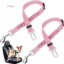 Load image into Gallery viewer, Reflective Car Seat Belt for Dogs with Elastic Bungee Buffer