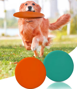 Outdoor Durable Rubber Dog Frisbee Interactive Toy