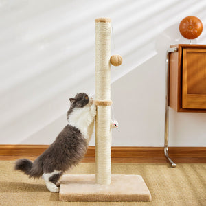 Cat Scratching Post with Hanging Ball for Indoor Large Cats