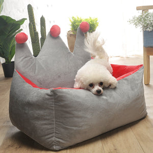 Cute Dog Bed Crown Shape