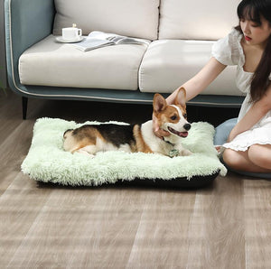 Long Plush Dog Bed Mat