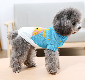 Cartoon Patterned Dog Sweater