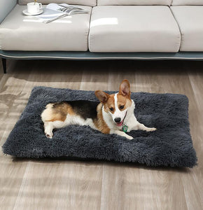 Long Plush Dog Bed Mat