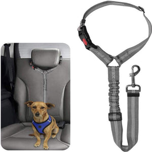 Headrest Restraint Dog Car Seat Belt with Elastic Nylon Bungee Buffer