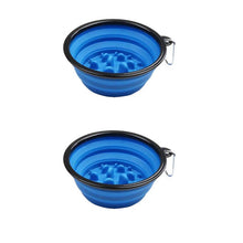 Load image into Gallery viewer, 2 Pack Outdoor Collapsible Dog Bowls with Carabiner Clip
