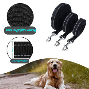Long Reflective Dog Training Lead with Padded Handle