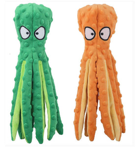 Dog Squeaky Toys Octopus - No Stuffing Crinkle Plush Dog Toys